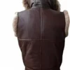 Men’s Aviator RAF B3 Leather Hooded Fur Vest