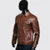 Mens Stylish Brown Leather Jacket (4)