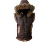 RAF B3 Brown Leather Fur Vest
