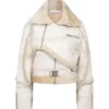 White Shearling Leather Jacket