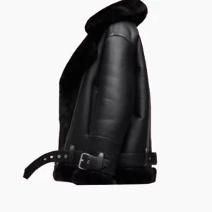 Women Moto Leather Shearling Jacket