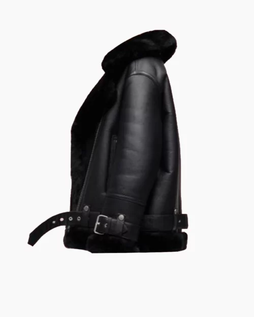 Women Moto Leather Shearling Jacket