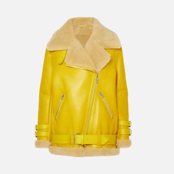 Womens Yellow Leather Jacket