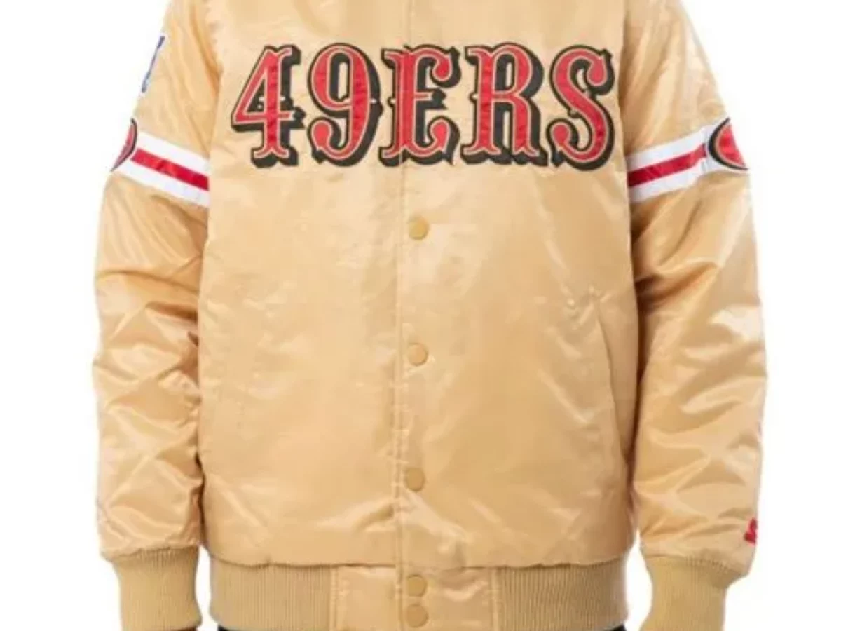 San Francisco 49ers Starter Bomber White/Gold Jacket