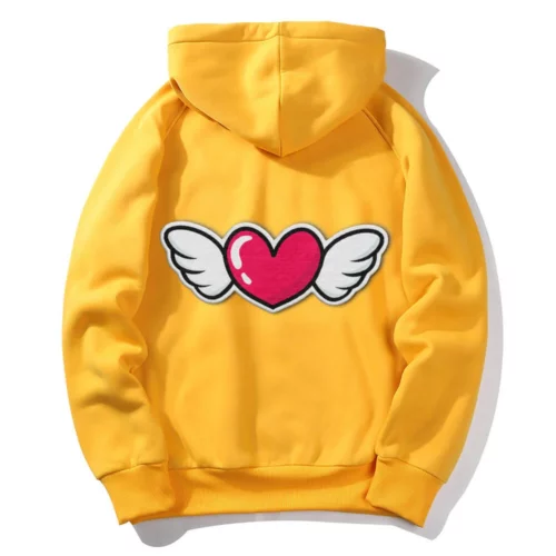 Women Y2K Love Heart Printed Hoodies