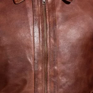 Cafe Racer Retro Brown Leather Jacket
