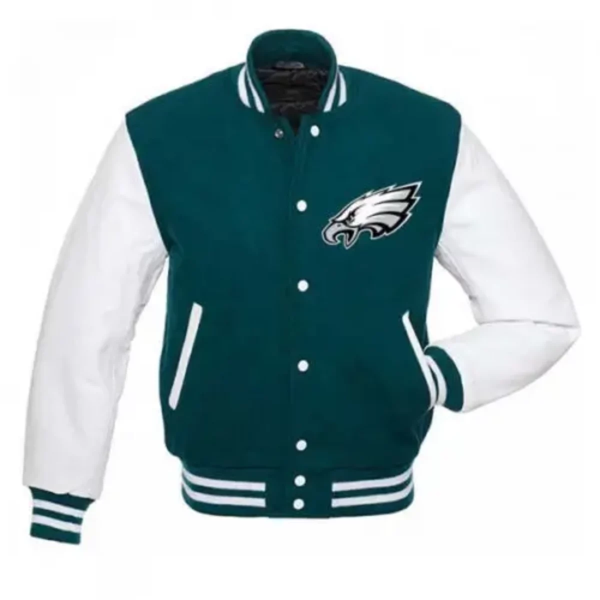 Philadelphia Eagles Super Bowl 2nd Champions Gray Green Bomber Jacket