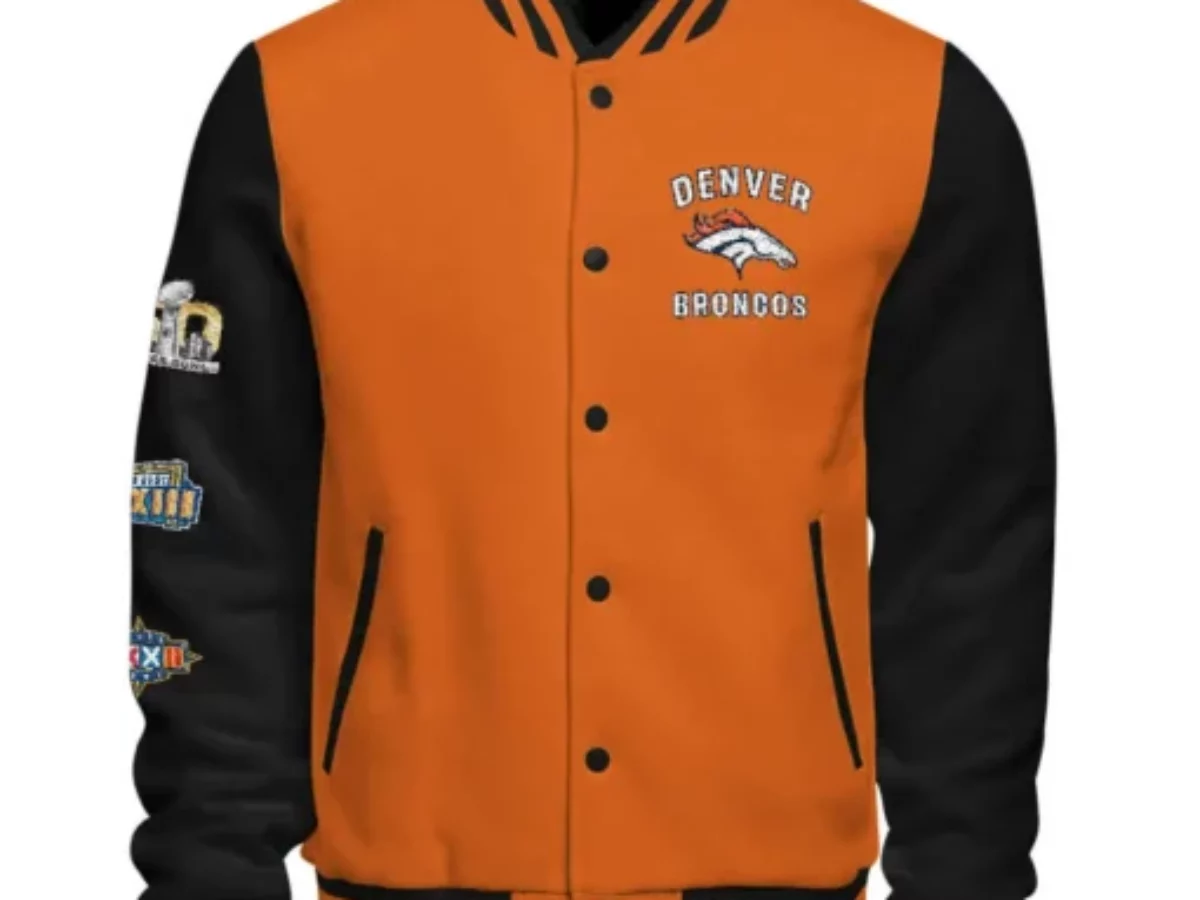 Men's Starter White/Orange Denver Broncos Historic Logo Renegade Satin  Varsity Full-Snap Jacket