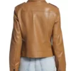 Faux Leather Brown Moto Jacket