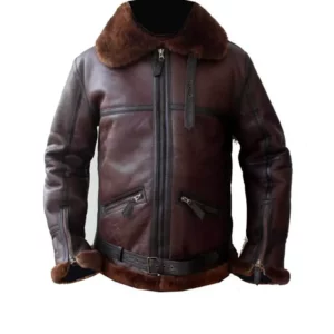 Mens Coffmen Shearling Leather Jacket