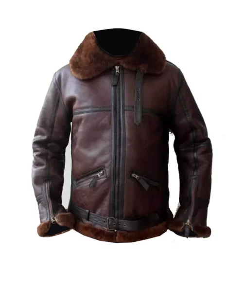Mens Coffmen Shearling Leather Jacket