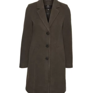 SPREAD COLLAR GREEN COAT