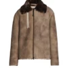 Suede Shearling Leather Jacket