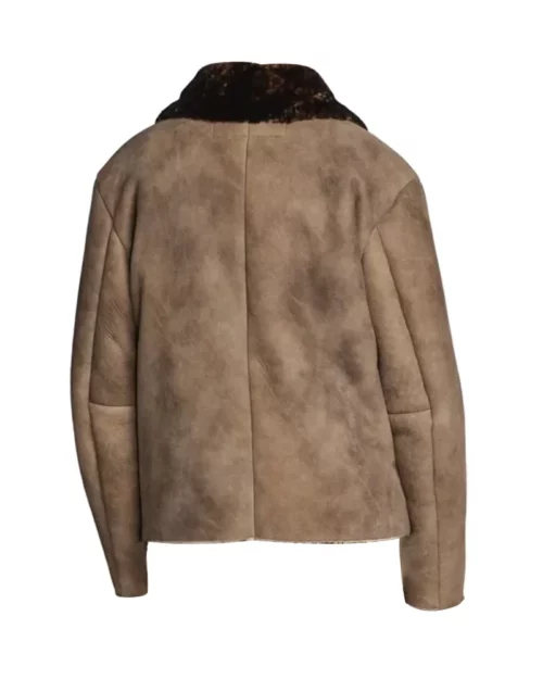 Suede Shearling Leather Jacket