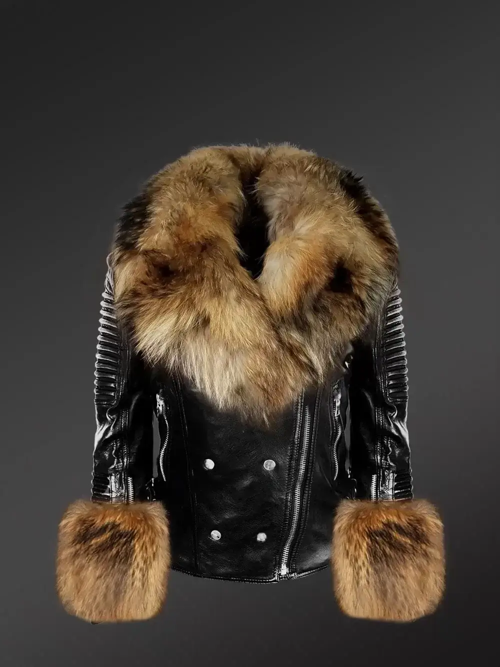 Women's Fur Leather Jacket