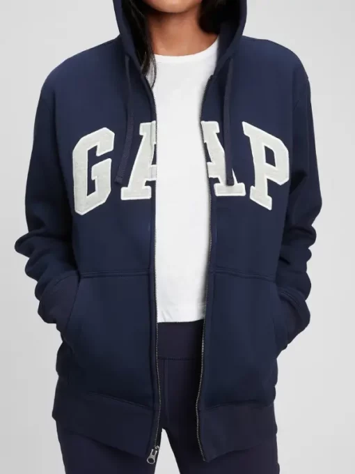 Blue Gap Logo Zip Up Hoodie