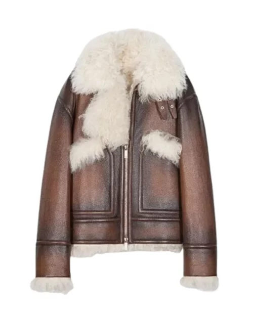 Mens Brown Shearling Jacket