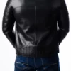 Mens Quilted Motorcycle Leather Jacket Back