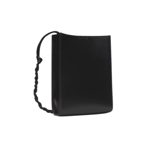 Small Tangle Shoulder Black Leather Bag