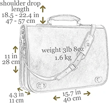 Time Resistance Briefcase for Men Italian Handcrafted Grain Messenger Leather Bag for Laptop Dark Brown