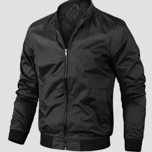 Men's Lightweight Black Bomber Jacket