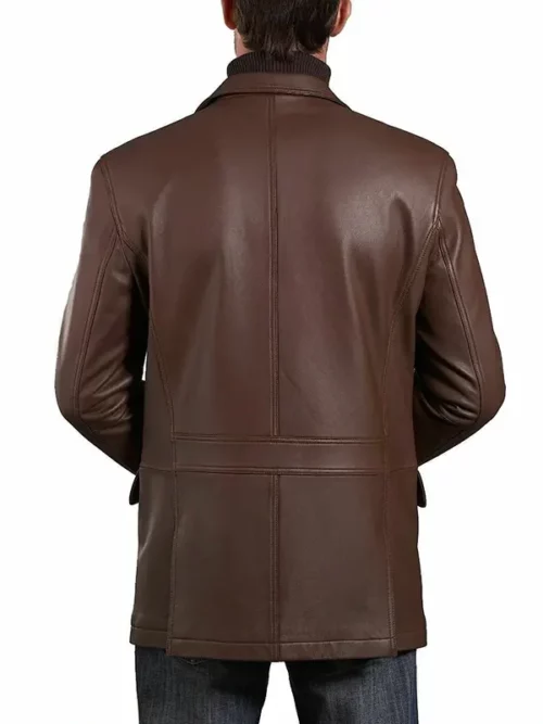 Real leather blazer