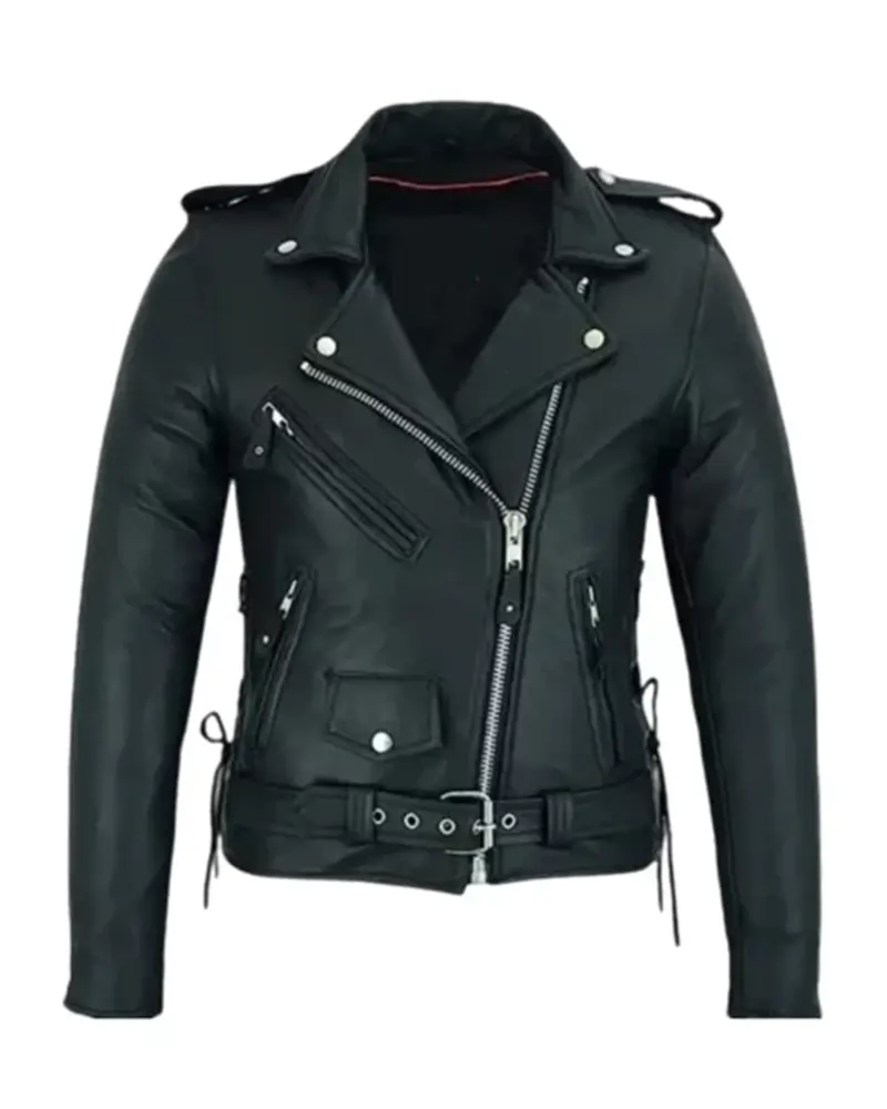 Women’s Classic Motorcycle Leather Jacket