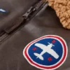Gymboree Boys Embroidered Faux aviator Bomber Leather Jacket