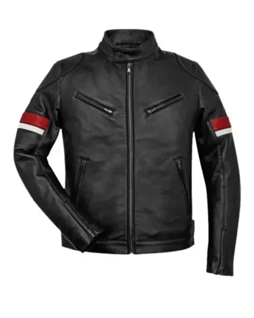 Men’s Striped Cafe Racer Jacket