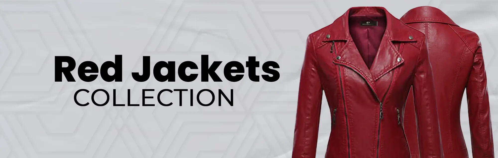 Red Leather Jacket Category Banner The Genuine Leather.com