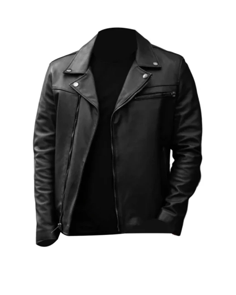 Authentic Black Motorcycle Leather Jacket