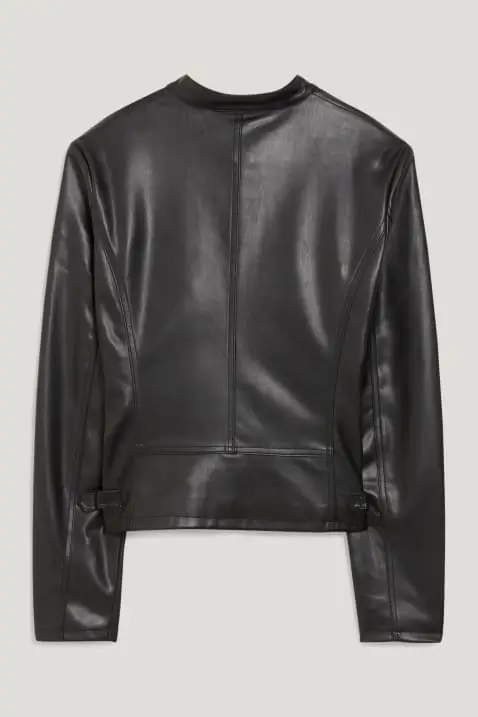 Biker jacket faux leather