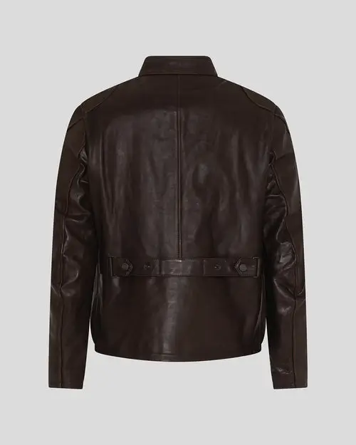 Goodwood Leather Jacket Brown back