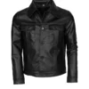 Men Black Leather Motorcycle Jacket