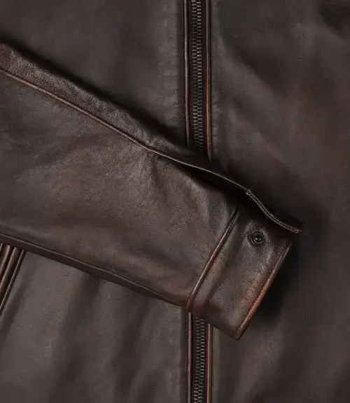 Men Dark Brown Roadster Jacket