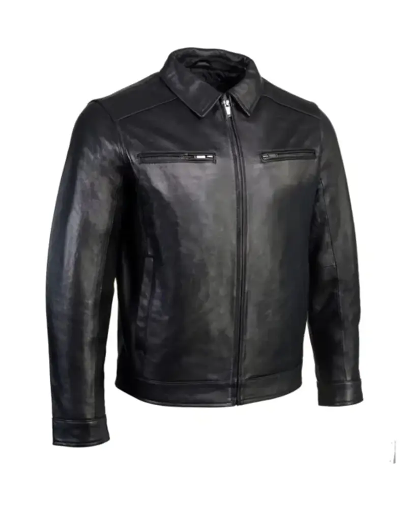 Men’s Black Fashion Car Coat Jacket