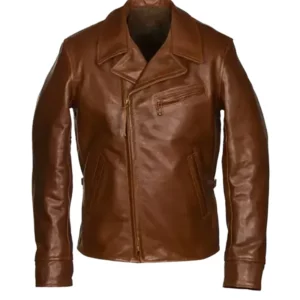 Men’s Motorcycle Brown Leather Jacket