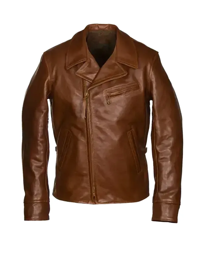 Men’s Motorcycle Brown Leather Jacket
