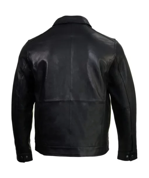 Men's New Zealand Lamb Leather Fashion Car Coat Jacket