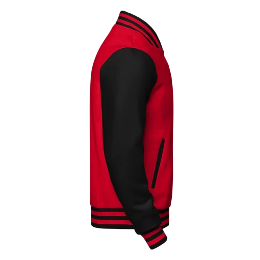 Red and Black Sleeve Varsity Jacket