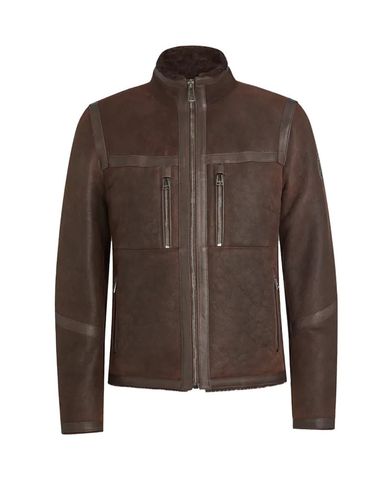 Roughout Shearling Leather Lightweight Jacket