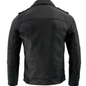SFM1810 Men's Anthracite Patch Pocket Lambskin Leather Jacket
