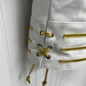 Slim Fit White Faux Jacket