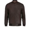 Snuff Style Real Bomber Leather Jacket