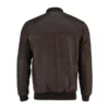 Snuff Style Real Brown Color Bomber Leather Jacket