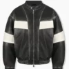 Vegan leather racing jacket_black