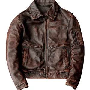 Vintage Brown Leather Jacket