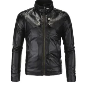 Women Black Leather Motorcycle Jacket