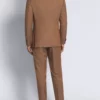 brown suit