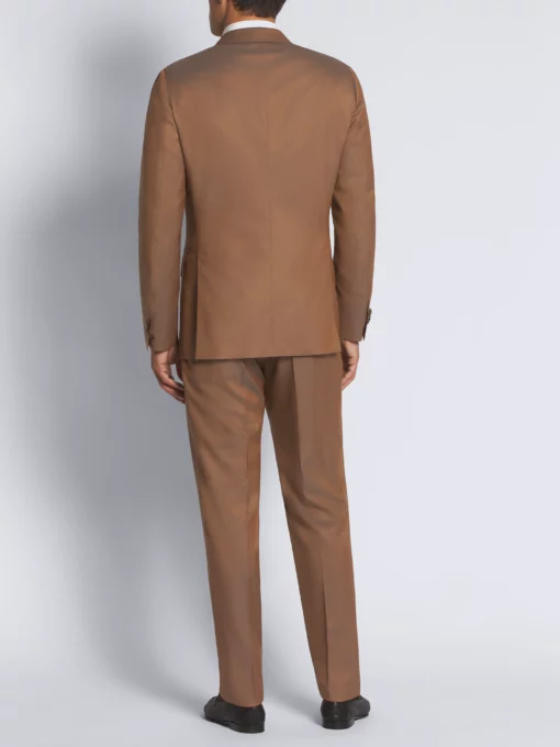 brown suit